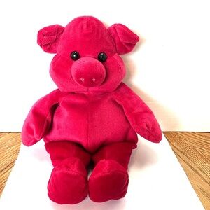 Kellytoy Beanpals Vintage Hot Pink Plush Pig 14in Read
